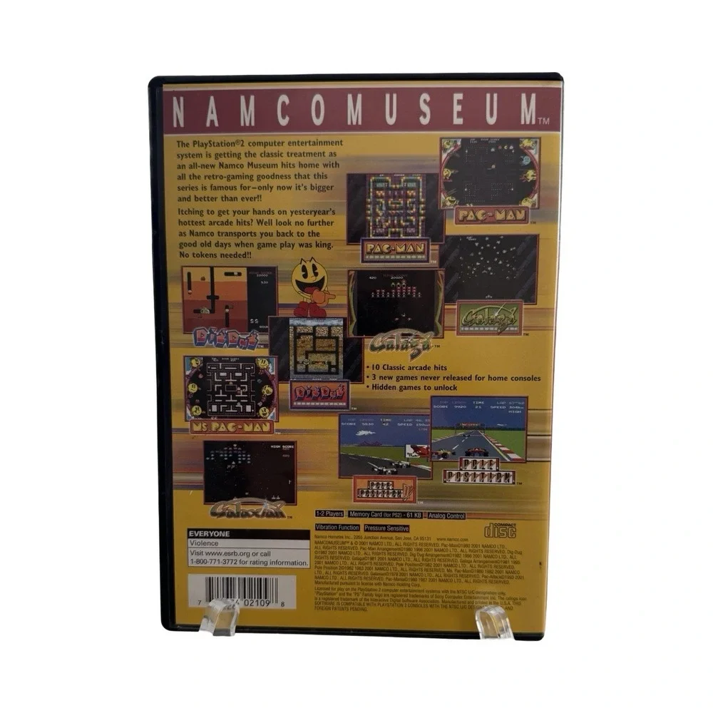 Namco Museum Sony PlayStation 2 PS2 Arcade Classics Compilation SLUS 20273 CIB‎